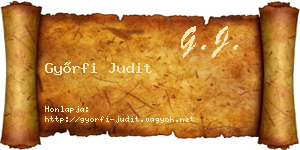 Győrfi Judit névjegykártya